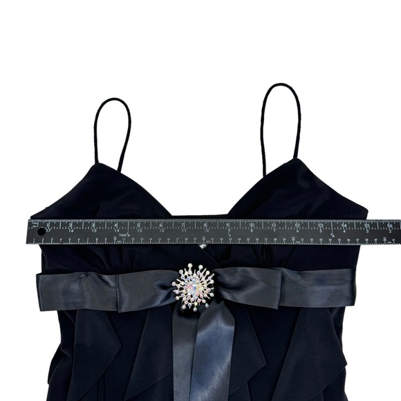 Vintage Cache Ruffle Babydoll Cocktail Dress Size 4 Y2K Prom Party Evening - Picture 6 of 15